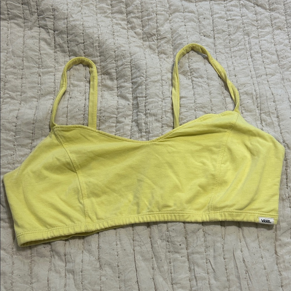 Vans Lemon Yellow Stretch Bralette - Women's Sports Bra